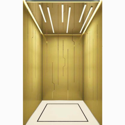 Cabina para ascensor HF-K11 con Panel de Acero en Patrón Vertical en colombia
