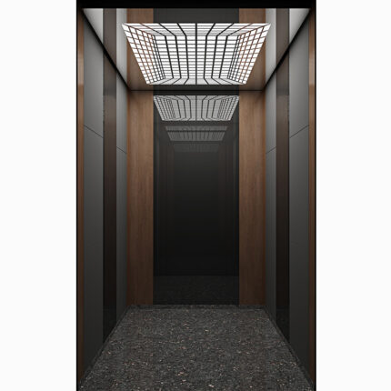Cabina para Ascensor HF-K19 con Diseño Texturizado y Acabado Tipo Piedra en colombia