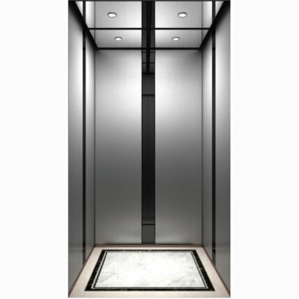 Cabina para Ascensor HF-J009 con Acabado Negro Titanio y Espejo Satinado en Colombia