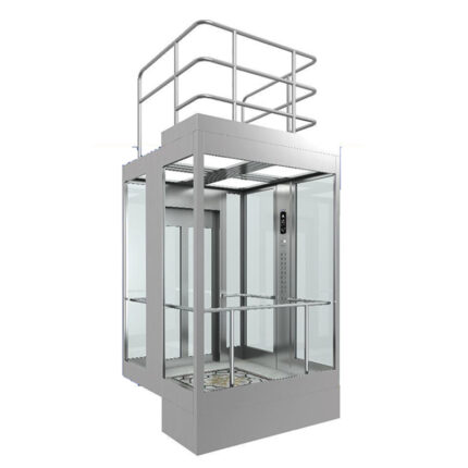 Cabina para Ascensor Panorámica HF-G001 en Acero Inoxidable y Vidrio Templado en Colombia
